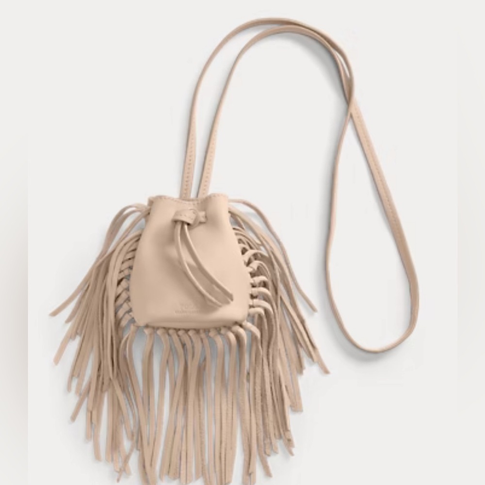 Ralph Lauren Cream Crossbody Bag with Fringe